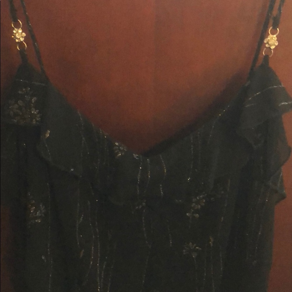Long black spaghetti strap dress from Windsor.